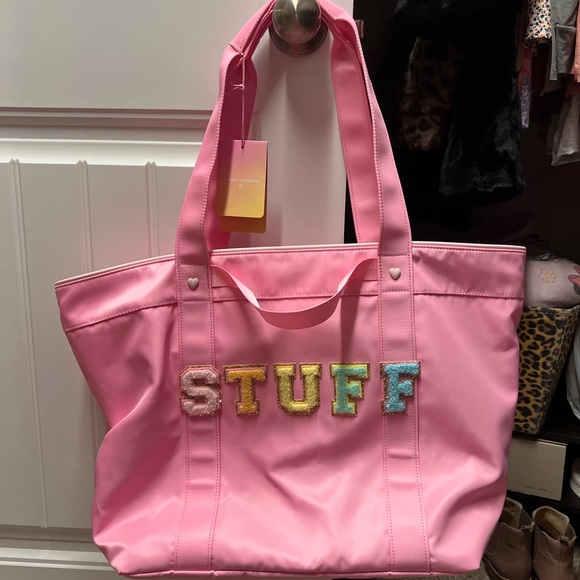 Stoney Clover Lane Handbags - Stoney Clover Lane x target Pink Beach Tote Bag with Patches